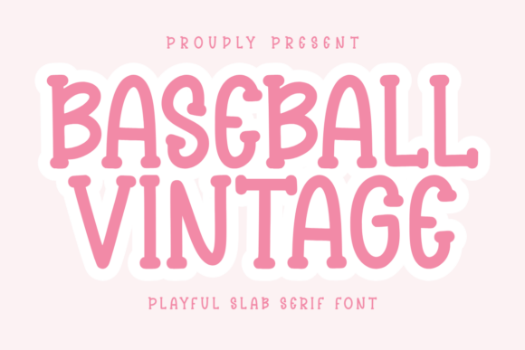 Baseball Vintage: A Charming Slab Serif Font for Crafters