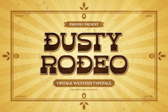 Discover Dusty Rodeo: A Bold Western Slab Serif Font