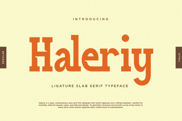 Enhance Your Brand with Haleriiy: A Stylish Slab Serif Font