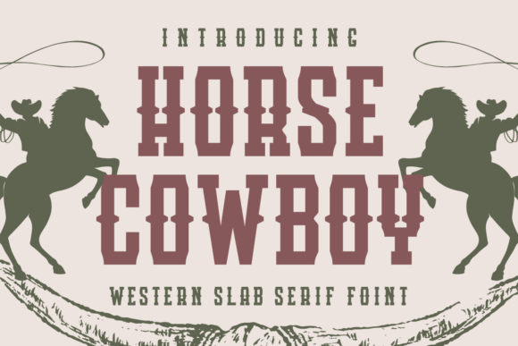 Horse Cowboy: A Bold Western Slab Serif for Engaging Branding