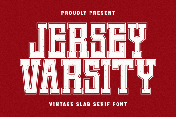 Jersey Varsity: A Bold Vintage Slab Serif for Crafters