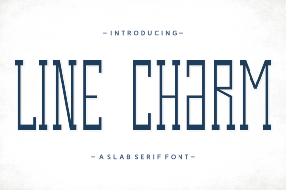 Line Charm: A Rustic Slab Serif for Professional Branding