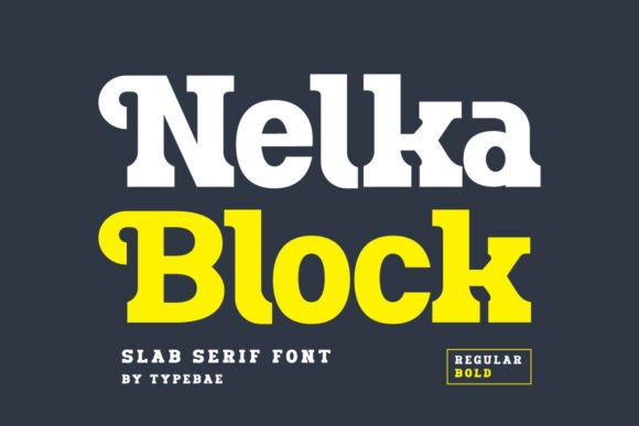 Nelka Block: A Bold and Versatile Slab Serif Font for Creative Projects