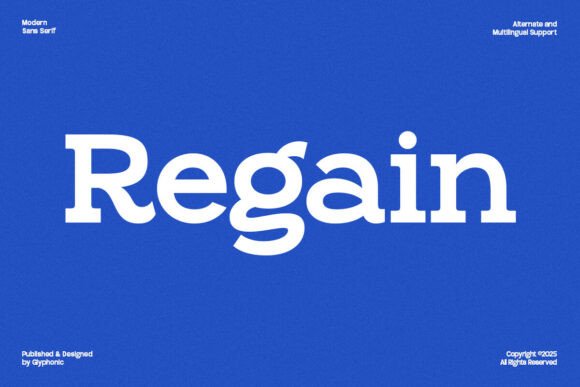 Regain: A Bold Slab Serif Font for Crafters and Creators