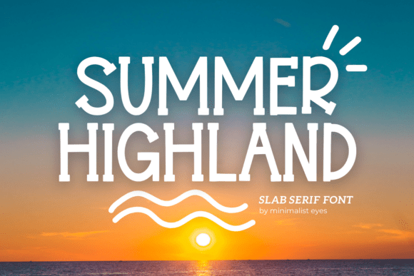 Summer Highland: A Thick and Playful Slab Serif Font