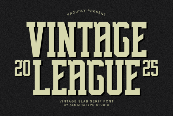 Vintage League: A Timeless Slab Serif Font for Crafters