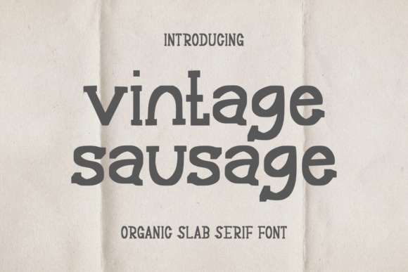 Vintage Sausage: A Charming Slab Serif Font for Makers