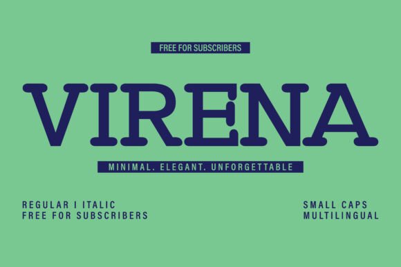 Virena: A Minimalist Slab Serif Font for Elegant Branding